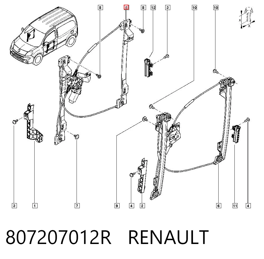 Mecanismo de elevalunas delantero derecha Renault Kangoo  desde 76,96 €