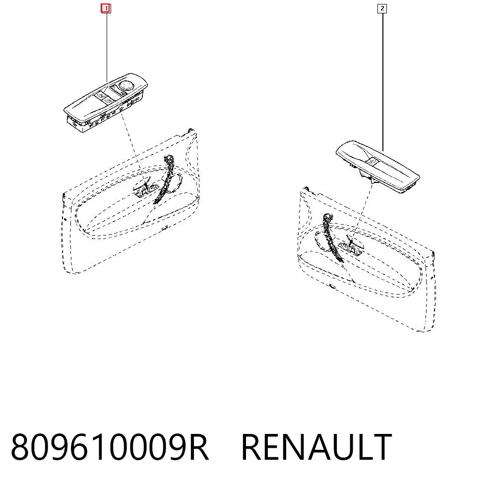 809610009R Renault (RVI) Unidad de control de elevalunas delantera izquierda