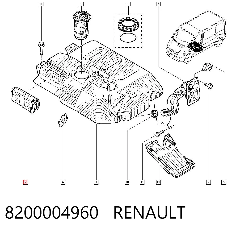 Filtro de carbon activo para Renault Trafic II FL