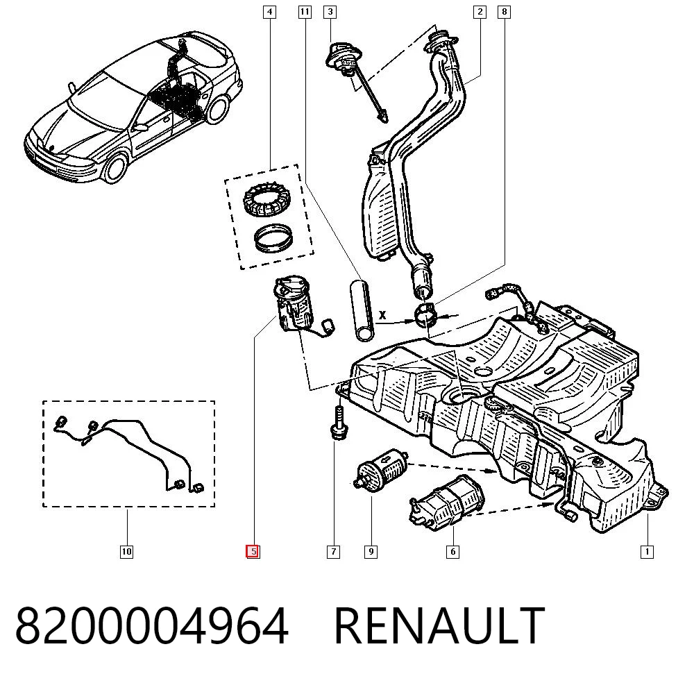 8200004964 Renault (RVI) Módulo de alimentación de combustible