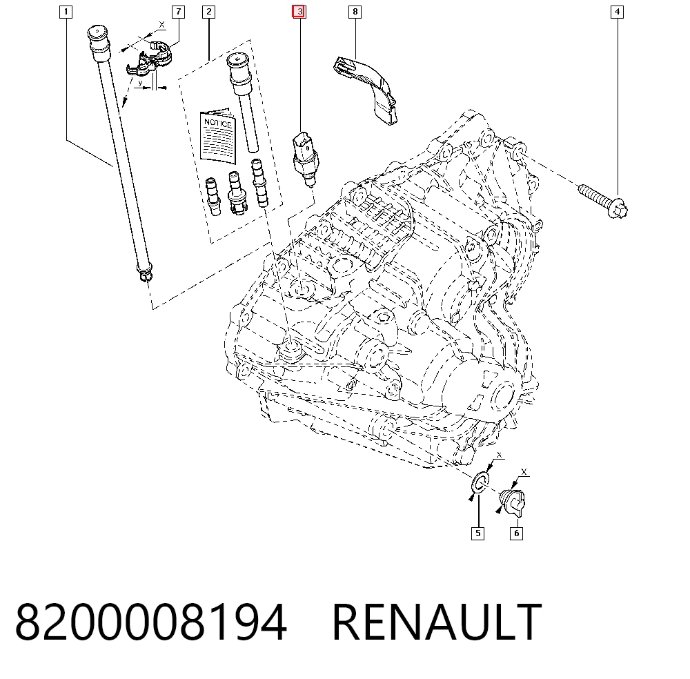 8200008194 Renault (RVI) Interruptor de marcha atras
