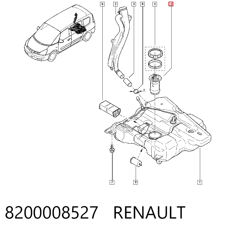 Comprar Módulo de bomba de combustible con sensor de nivel de combustible Renault Espace I J11 a bajo precio