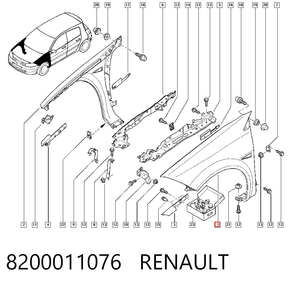 Comprar Aleta delantera izquierda Renault Megane II LM0, LM1