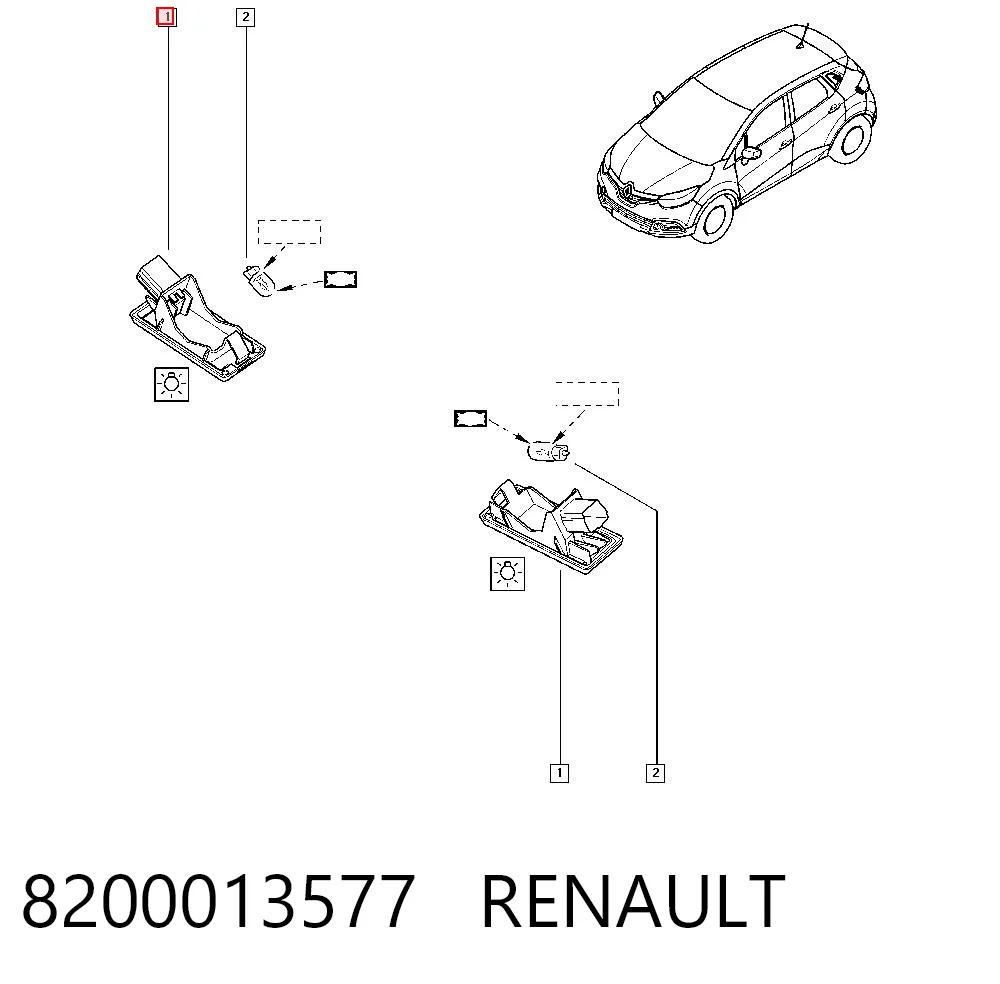 Luces LED de matricula Renault Clio I (BC57, 5357)