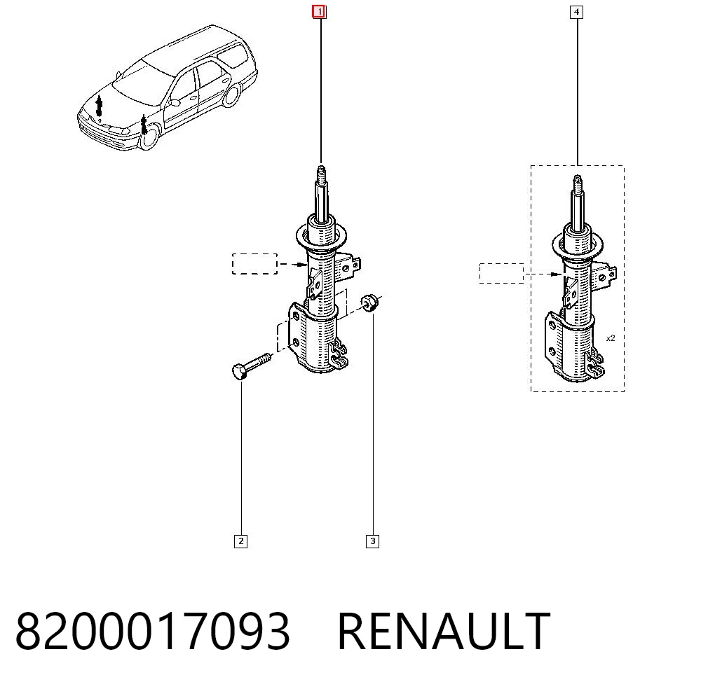 Comprar Amortiguador delantero Laguna I K56
