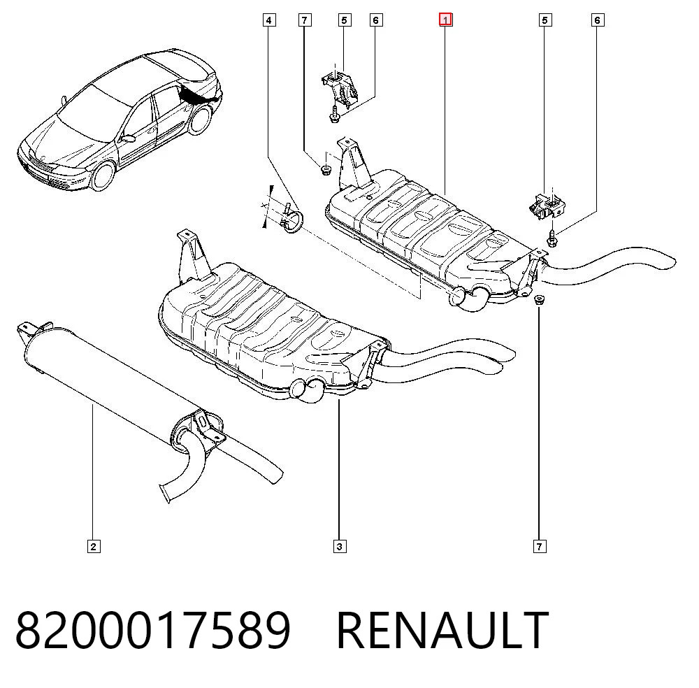 Comprar Silenciador trasero Renault Laguna II BG0, BG1 a bajo precio
