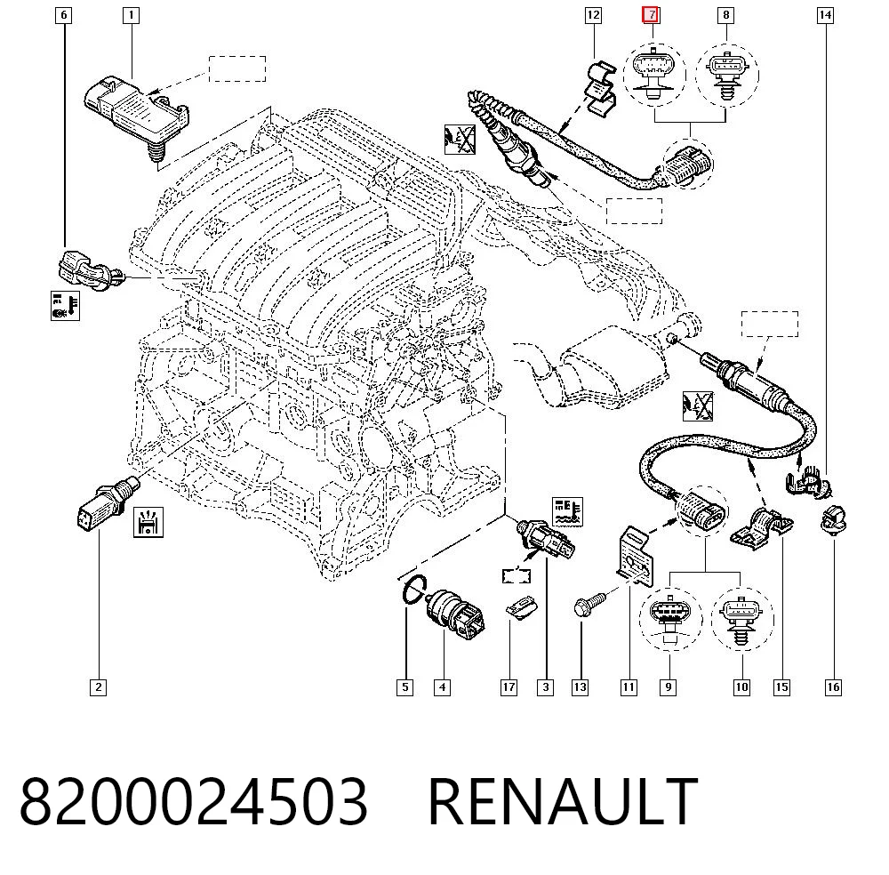 Sonda lambda (NOx, O2) Renault Scenic I (1999-2003)