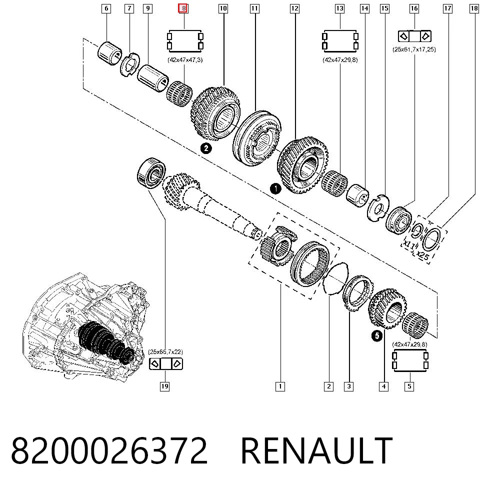 Comprar Rodamiento de la caja de cambios Renault Master III FV a bajo precio
