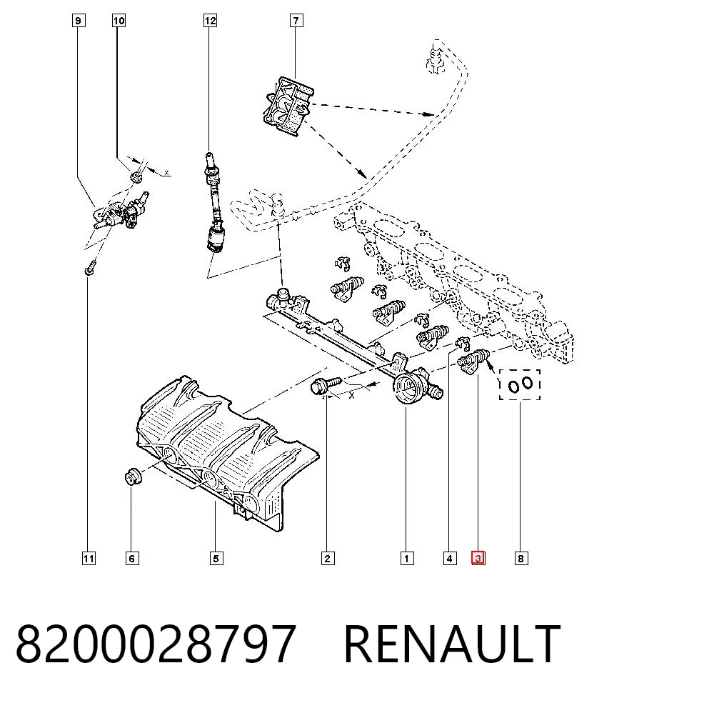 8200028797 Renault (RVI) Inyector de combustible