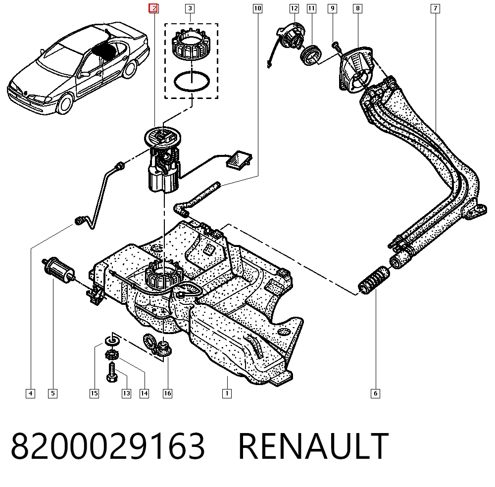 8200029163 Renault (RVI) Módulo de alimentación de combustible