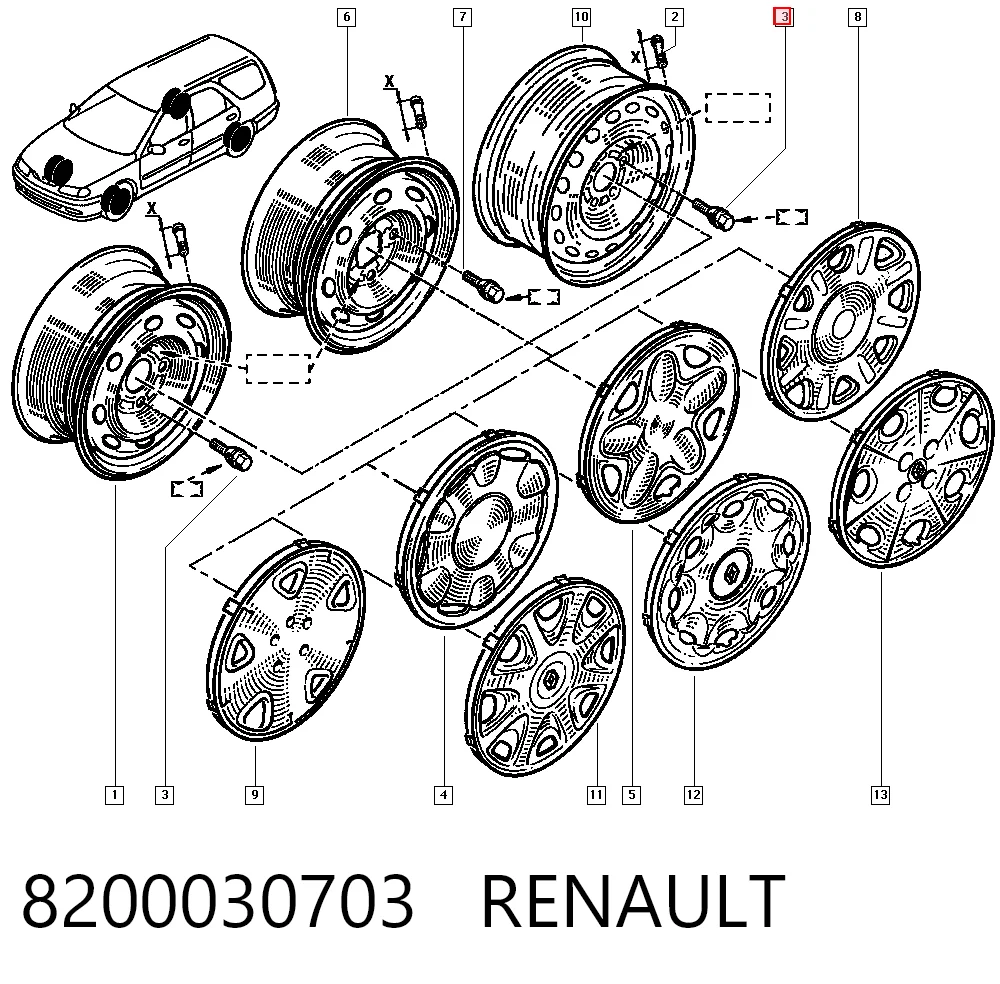Comprar Tornillo de rueda Renault Espace IV JK0