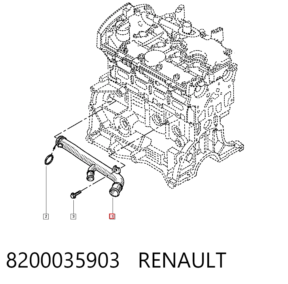 Manguera radiador para Renault DUSTER HS