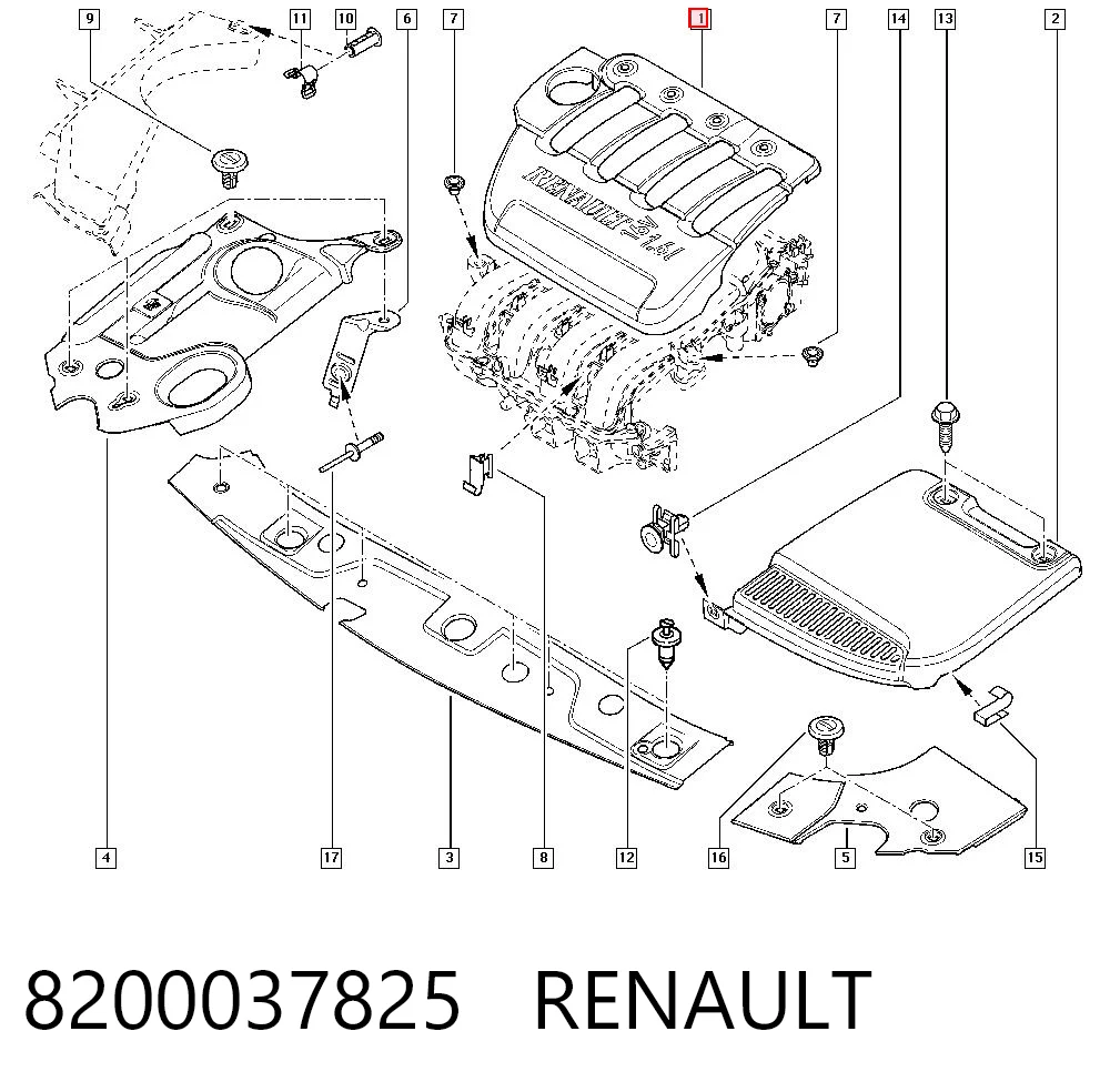 Comprar Cubierta motor Scenic I JA0, JA1, FA0
