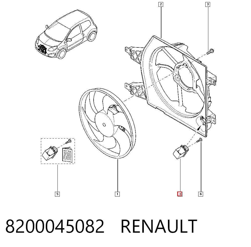 8200045082 Renault (RVI) Regulador de velocidad del ventilador de refrigeración (unidad de control)