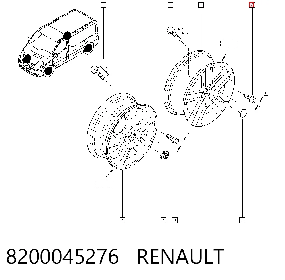 Tornillos para llantas Renault Master III (2010-2024)