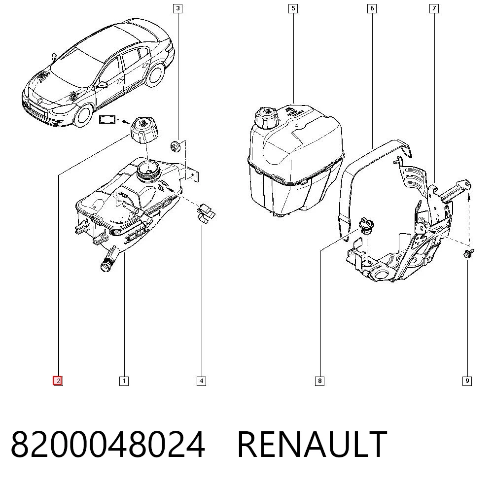 8200048024 Renault (RVI) Tapón del radiador de refrigerante