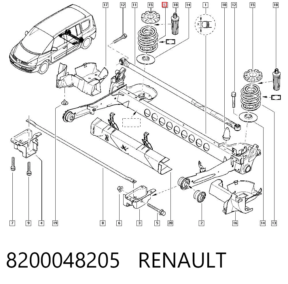 Comprar Muelle de eje trasero Espace IV JK0