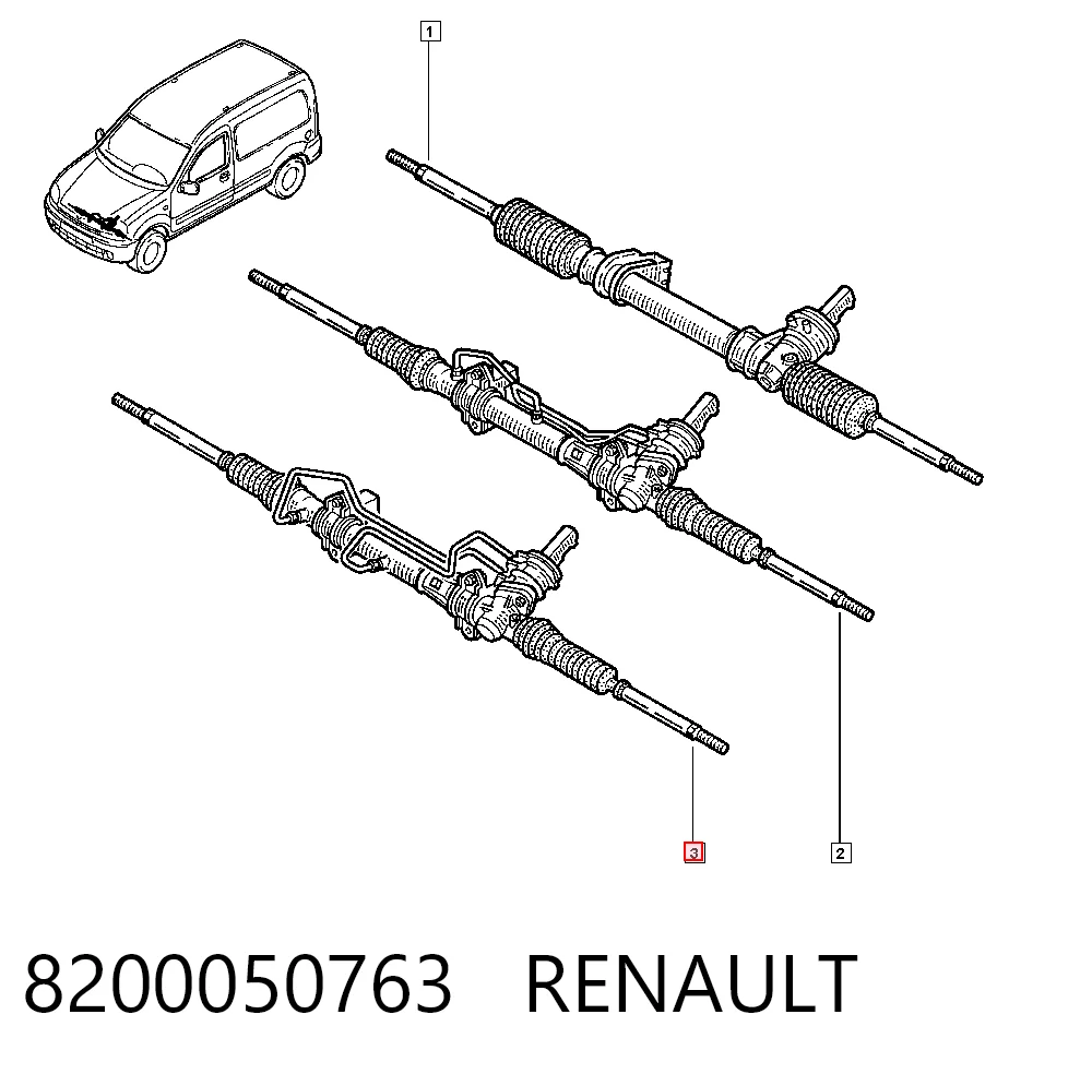 Caja de dirección Renault Kangoo  monovolumen comprar en España