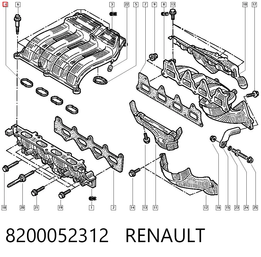 Junta colector de admisión para Renault Clio  (LU)