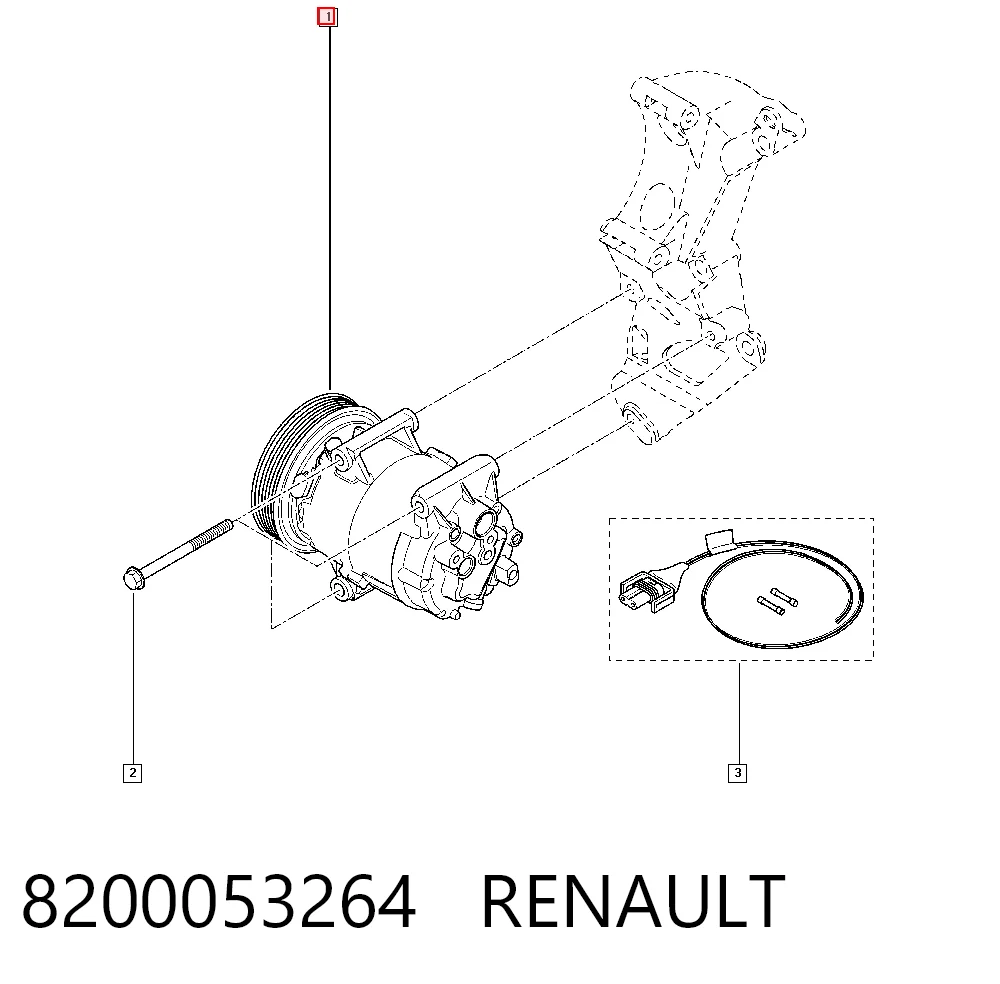 8200053264 Renault (RVI) Compresor climatizador