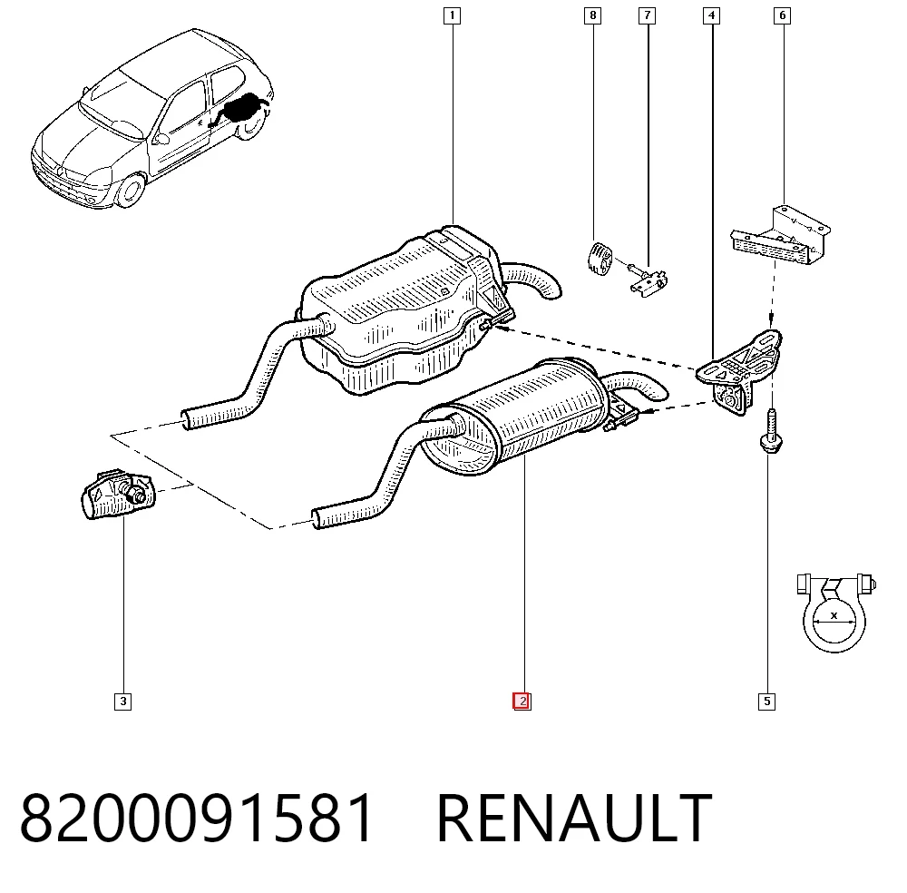 Silencioso trasero Renault Clio II desde 79,59 €