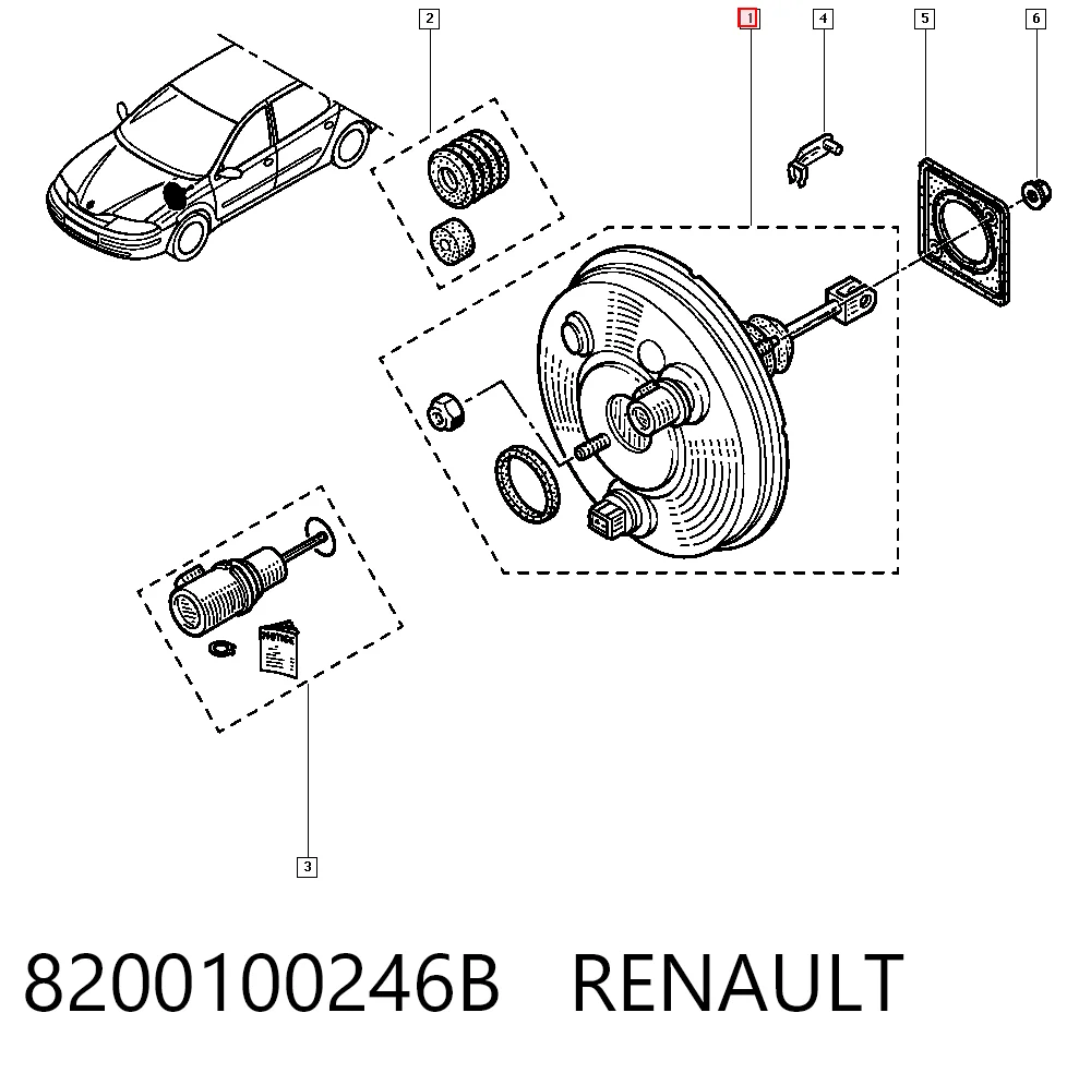 Servofreno para Renault Laguna II BG0, BG1