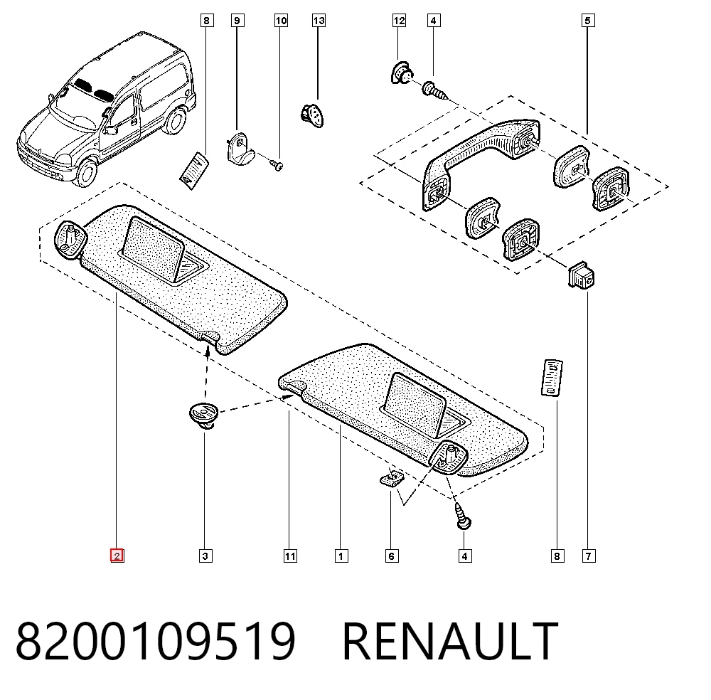 Visera Renault Kangoo  (1998-2008)