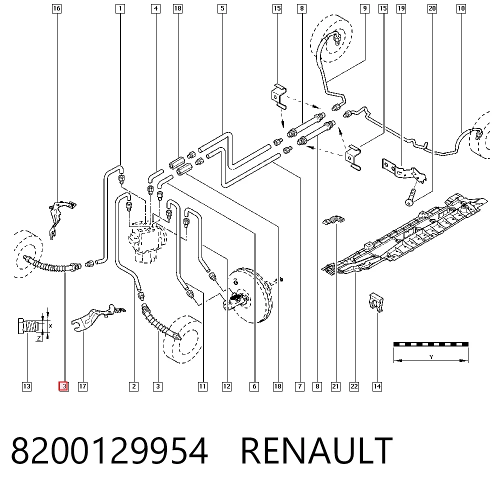 Latiguillos de freno delantero para Renault Clio BR01, CR01