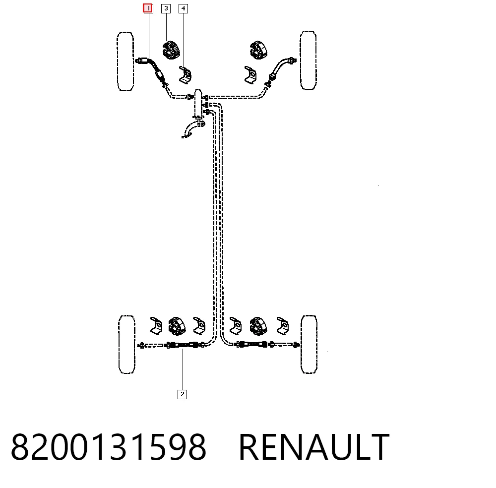 Tubo flexible de frenos delantero Renault Twingo I hatchback comprar en España