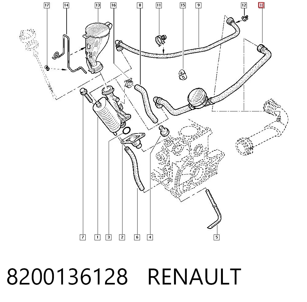 8200136128 Renault (RVI) Decantador de aceite