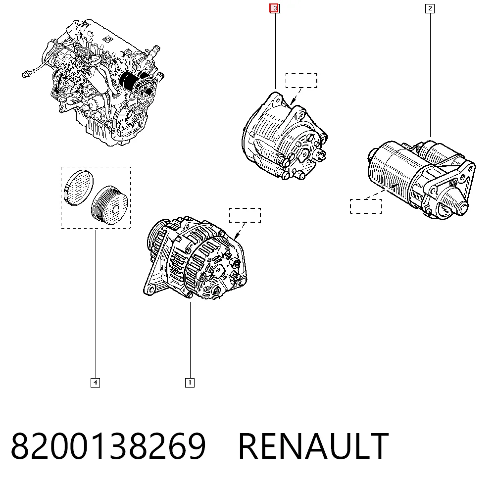 Alternador 8200138269 RENAULT