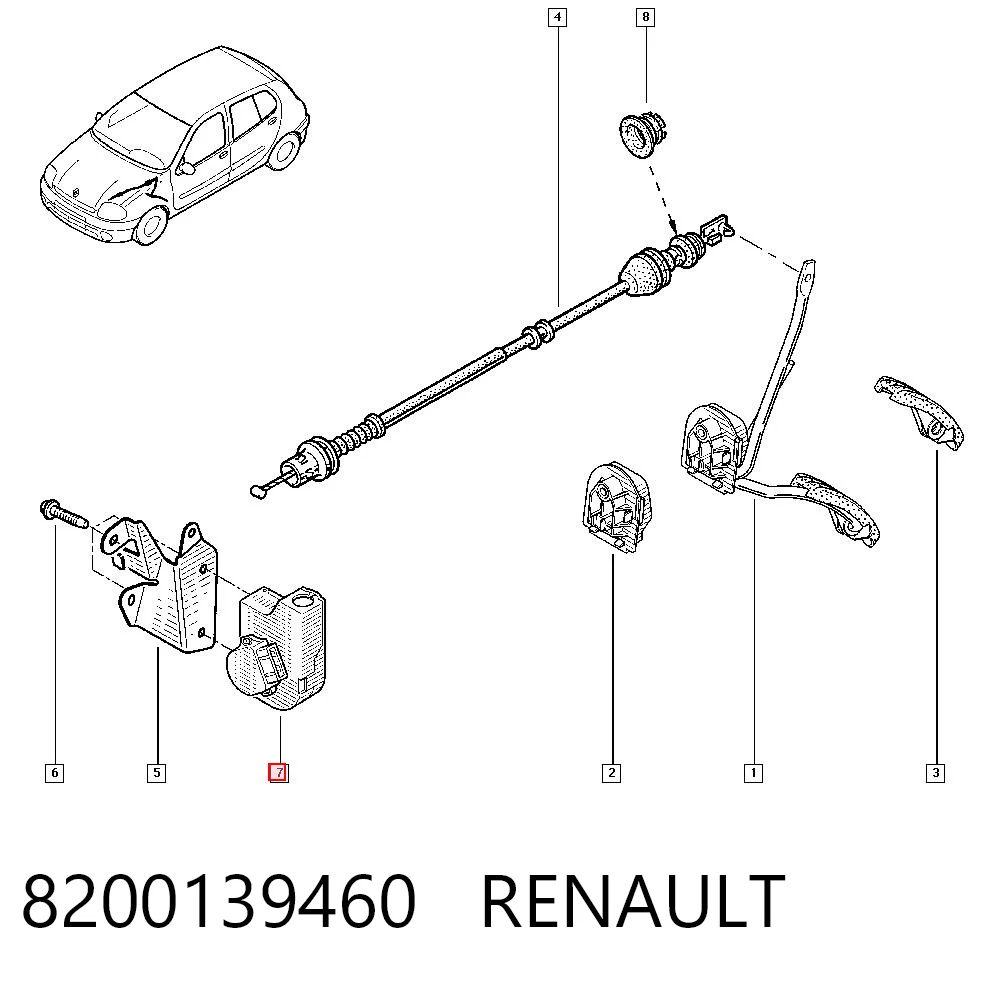 8200139460 Renault (RVI) Sensor de posición del pedal del acelerador