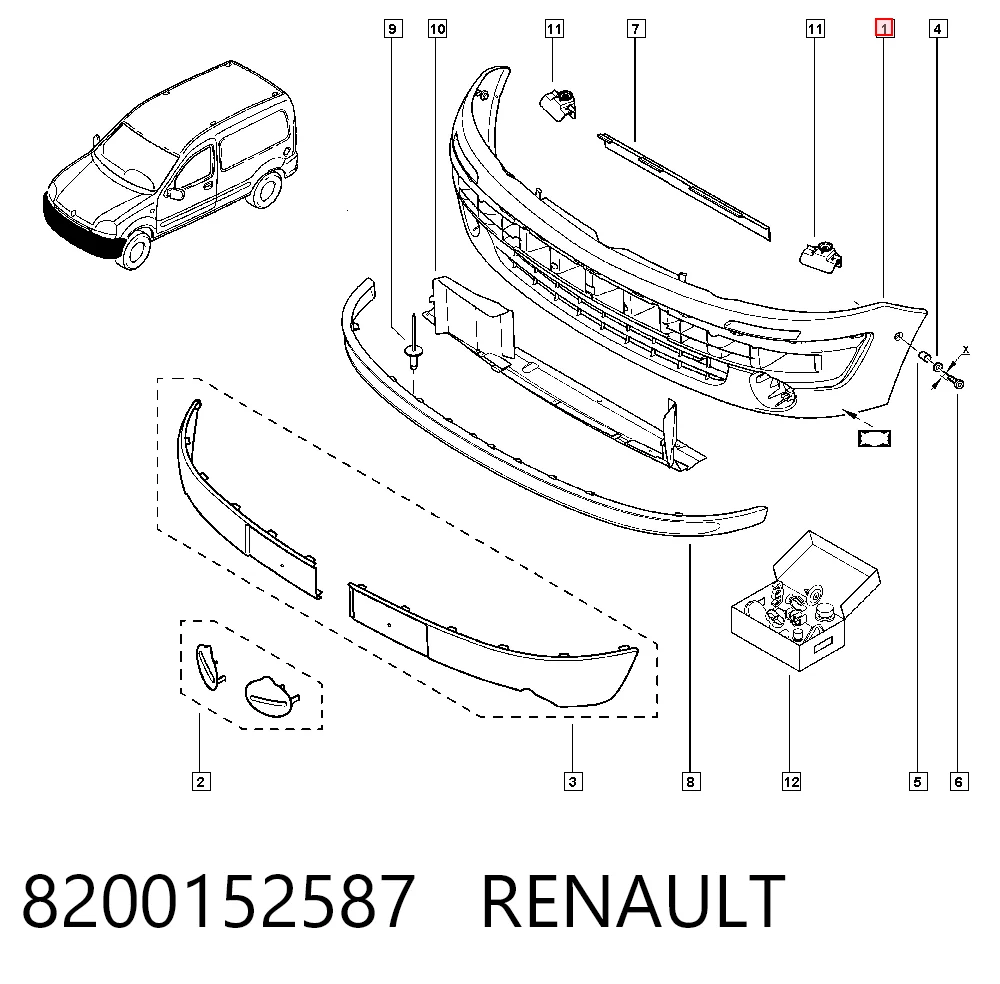 7701056418 Nissan/Infiniti Paragolpes delantero