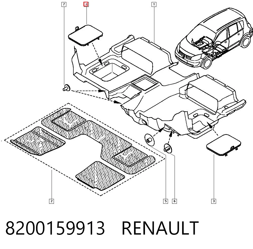 Comprar Tapa de la guantera Renault Scenic II JM0, JM1 a bajo precio