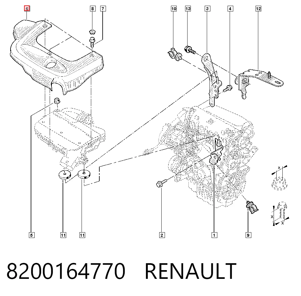 Comprar Cubierta decorativa del motor Nissan Primastar X83 a bajo precio