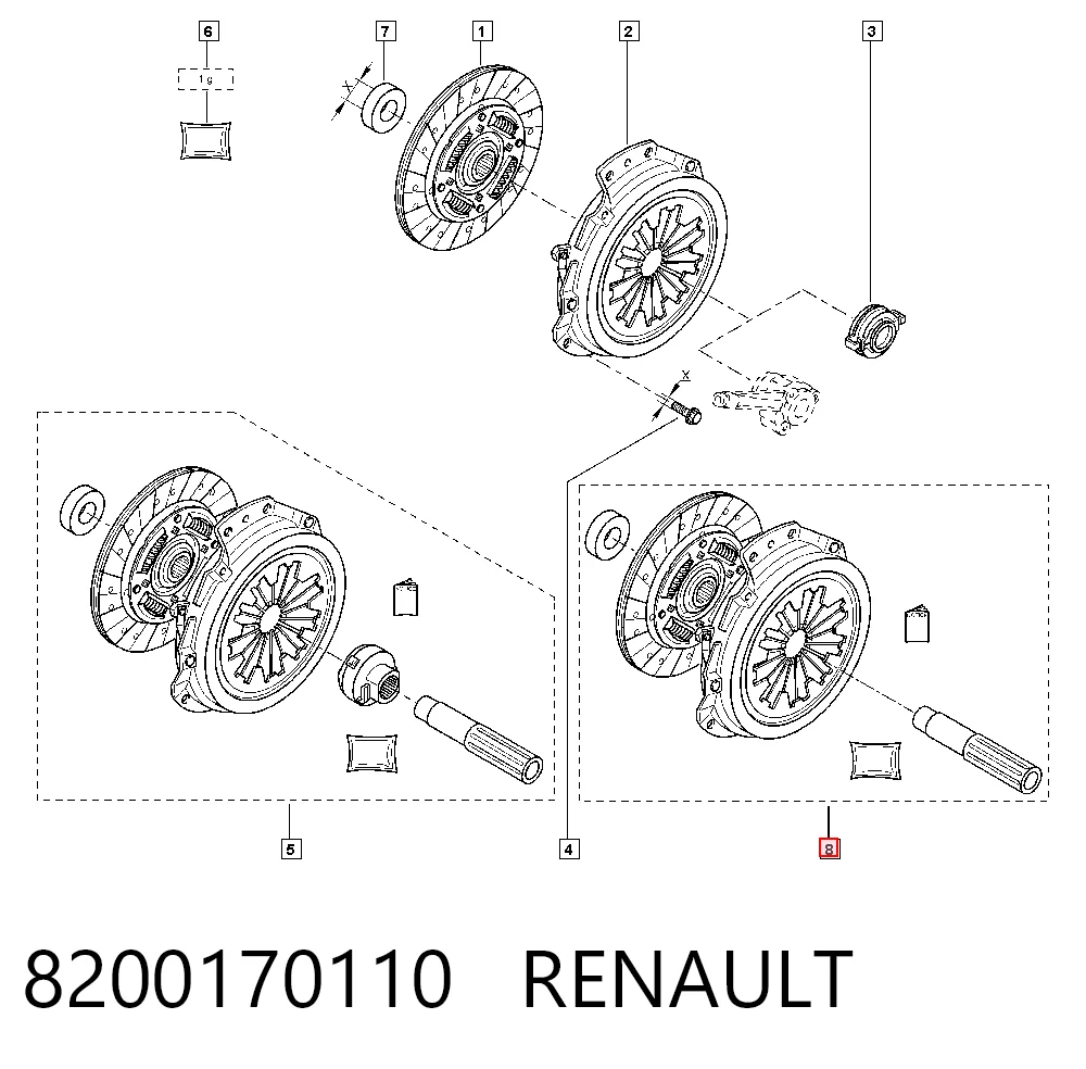 Kit de embrague 8200170110 RENAULT