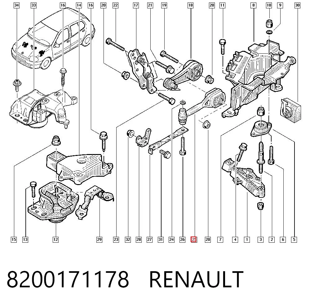 Comprar Soporte de motor trasero Clio  LU