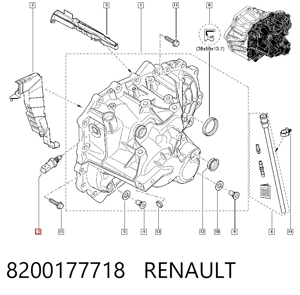 8200177718 Renault (RVI) Interruptor de marcha atras