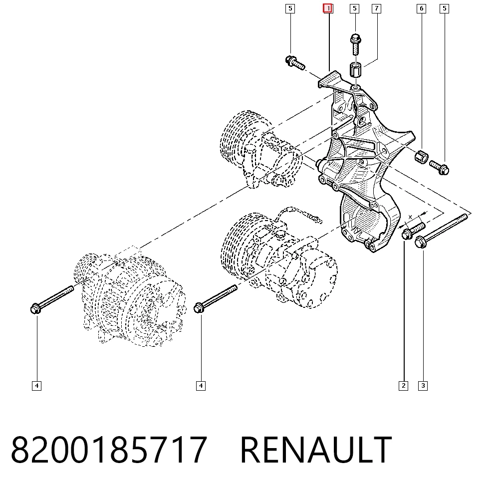  Soporte del alternador Dacia Logan 1