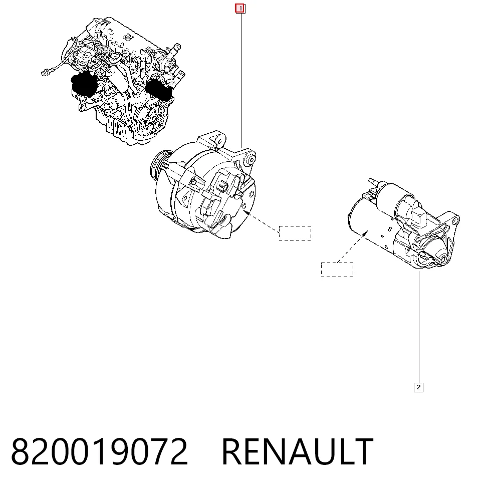 820019072 Renault (RVI) Alternador de coche