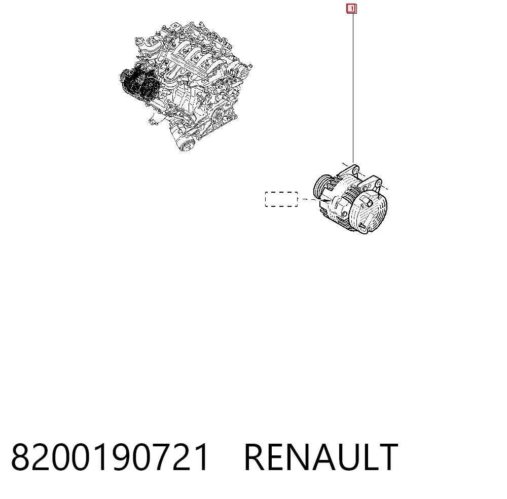 8200190721 Renault (RVI) Alternador de coche