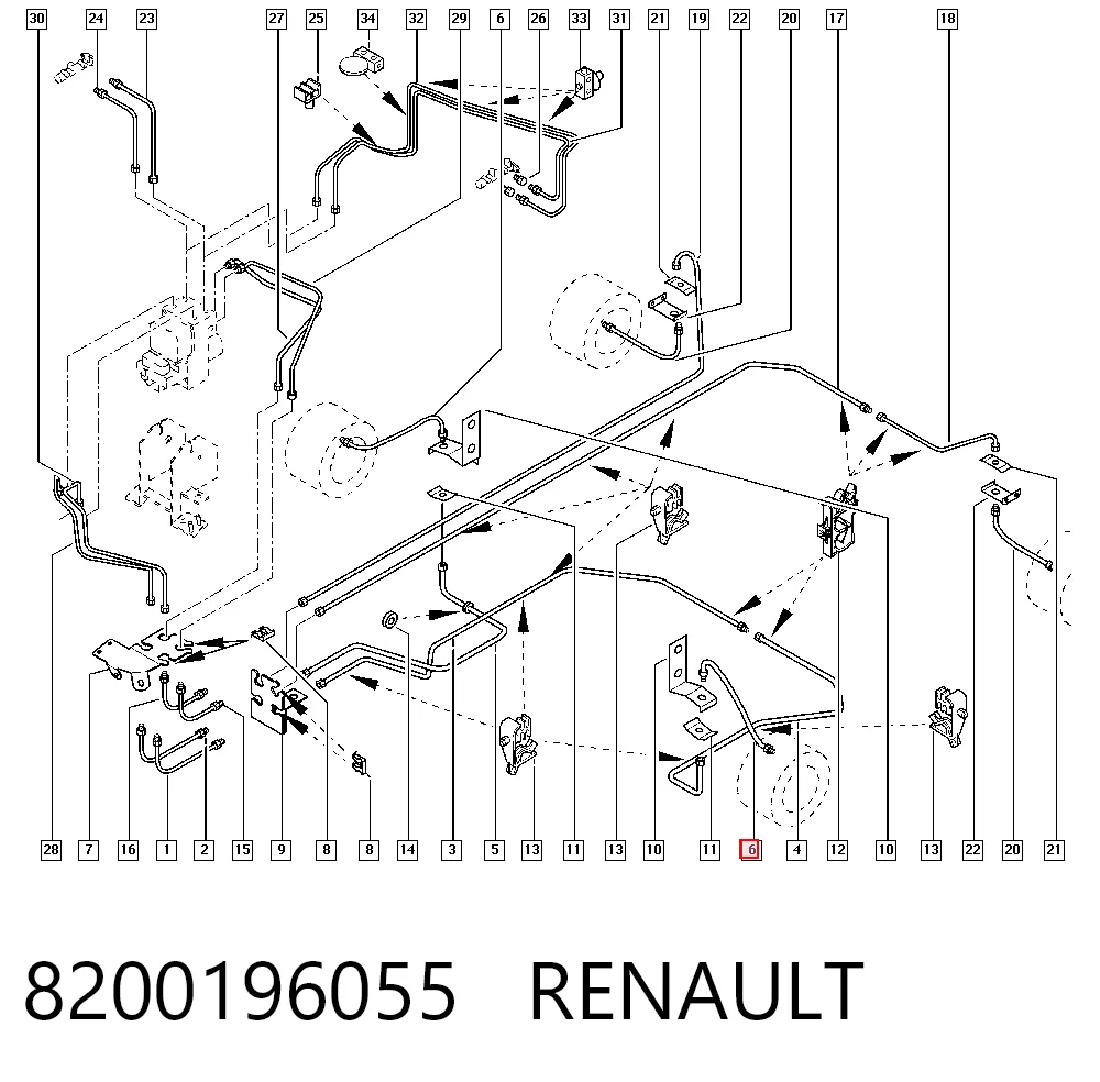 Tubo flexible de frenos delantero Renault Master II furgoneta comprar en España