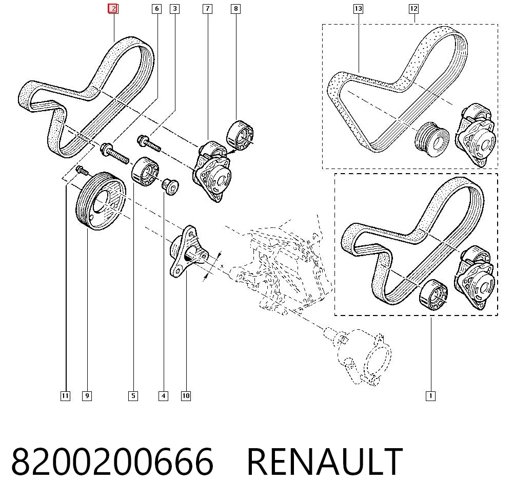 Correa trapezoidal nervada Tiida  hatchback (2005-2012) original desde 14,06 €