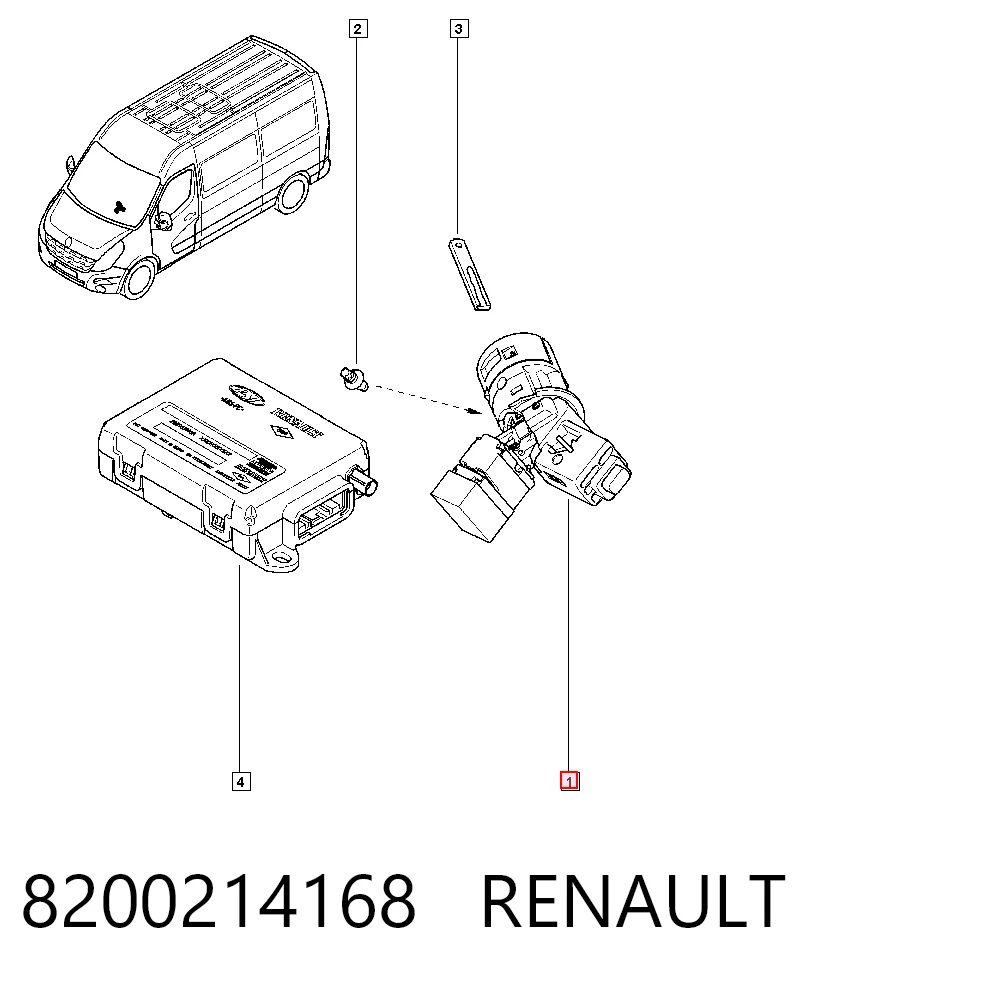 8200214168 Renault (RVI) Interruptor de encendido