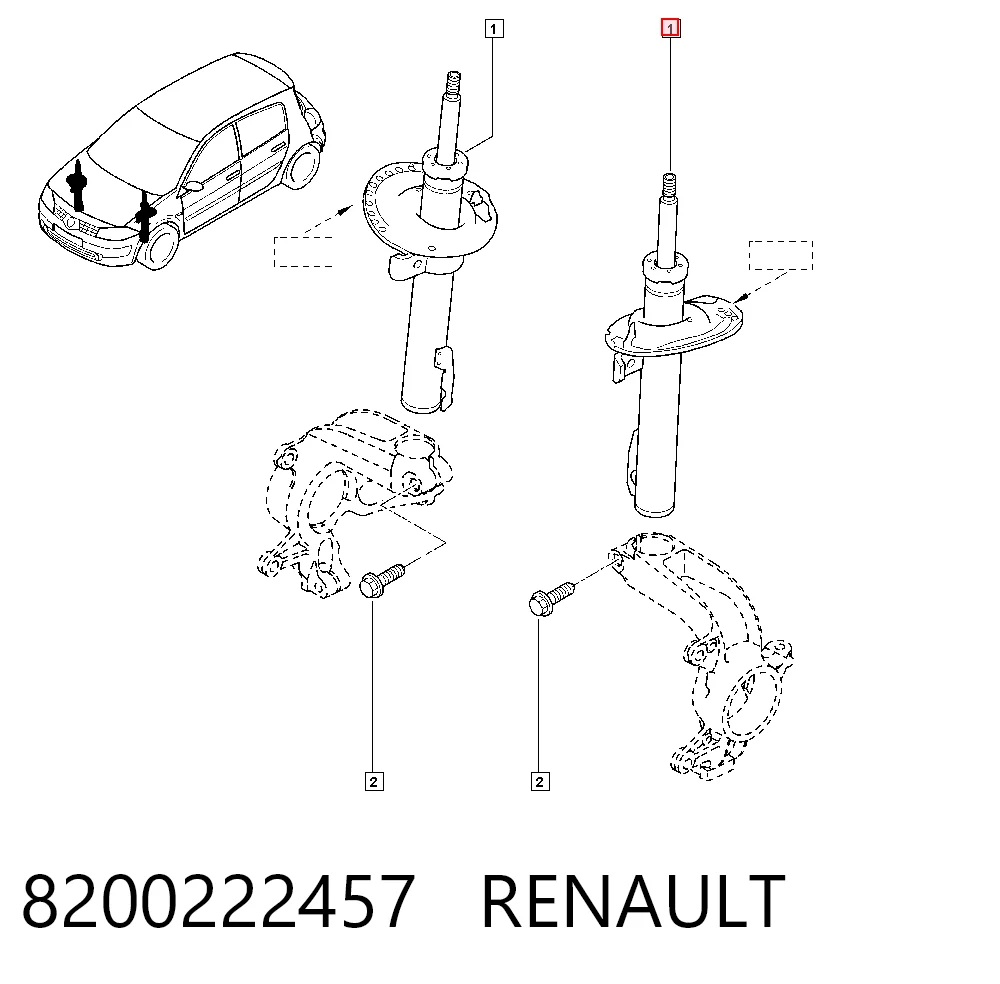 Amortiguadores Renault Megane II desde 49,54 €