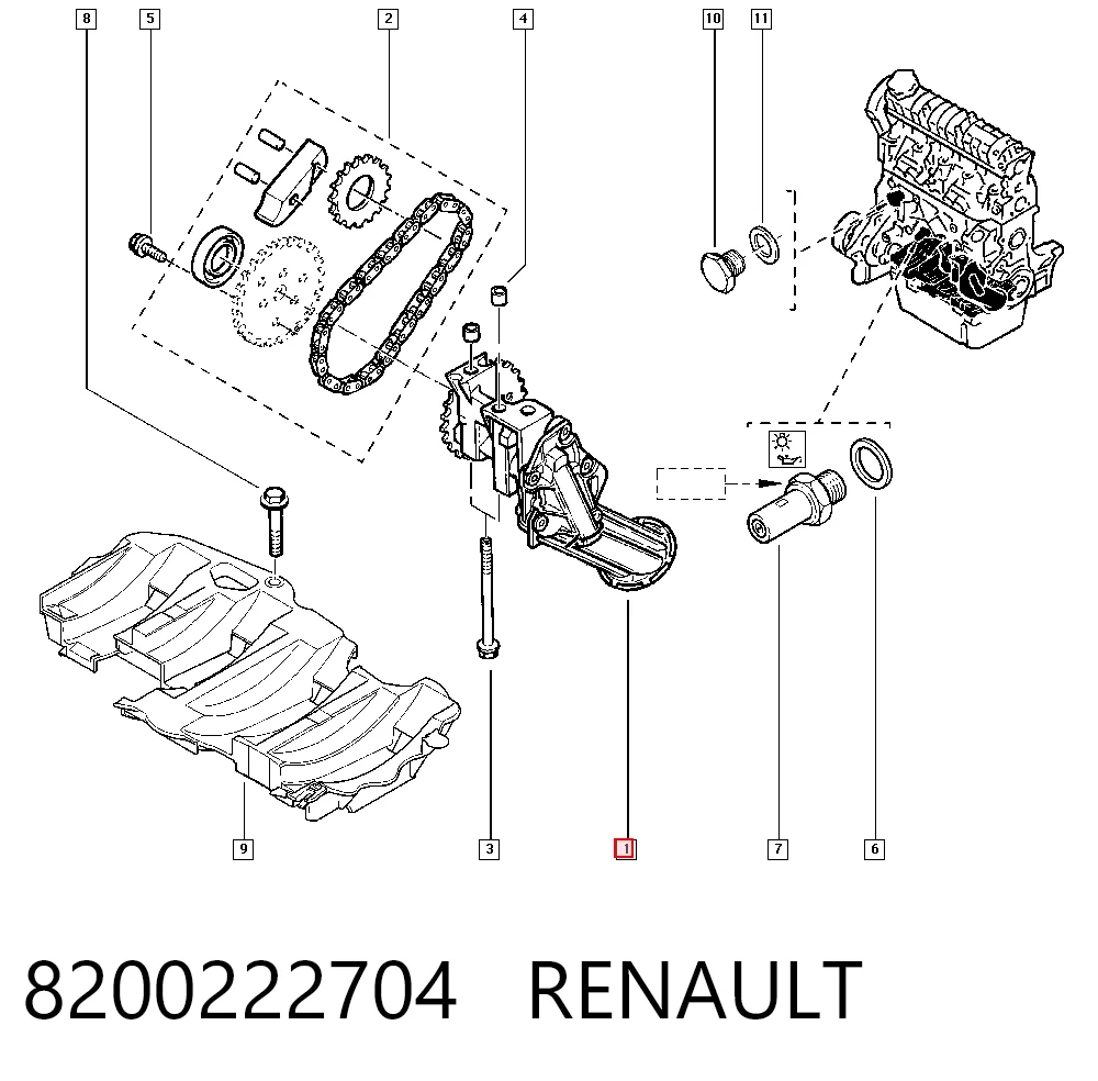 Bomba de aceite del motor Renault Megane I hatchback comprar en España
