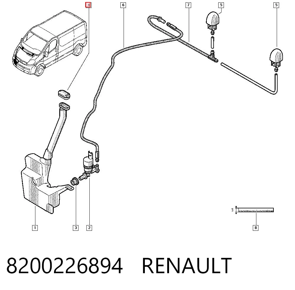 Comprar Deposito de limpiaparabrisas Renault Laguna II BG0, BG1