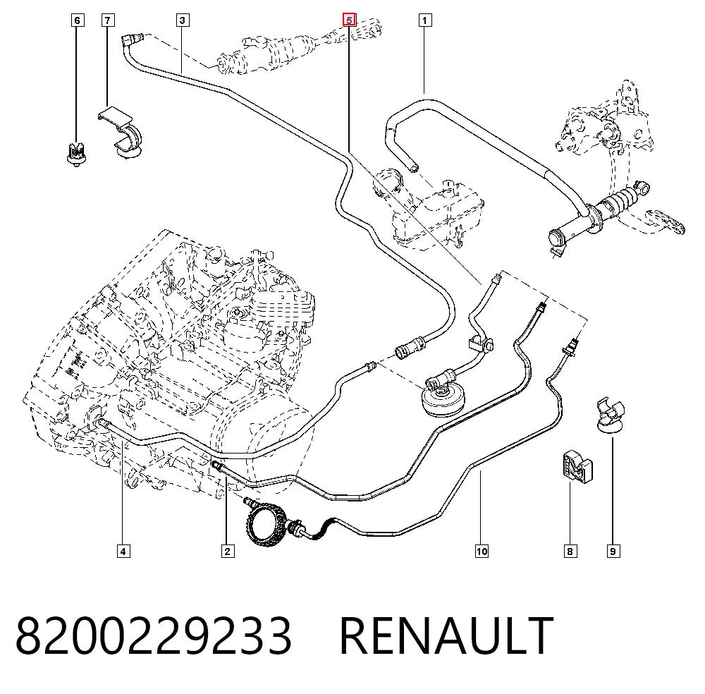 Comprar Manguera de embrague Renault Clio III BR01, CR01 a bajo precio