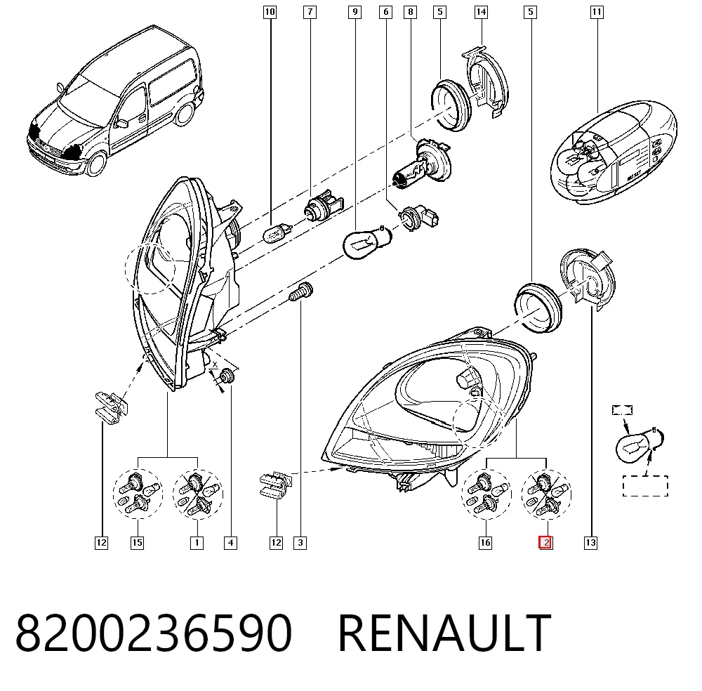 Faro Renault Kangoo  desde 63,89 €