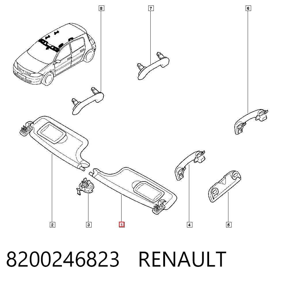 Comprar Visera parasol Renault Megane II LM0, LM1 a bajo precio
